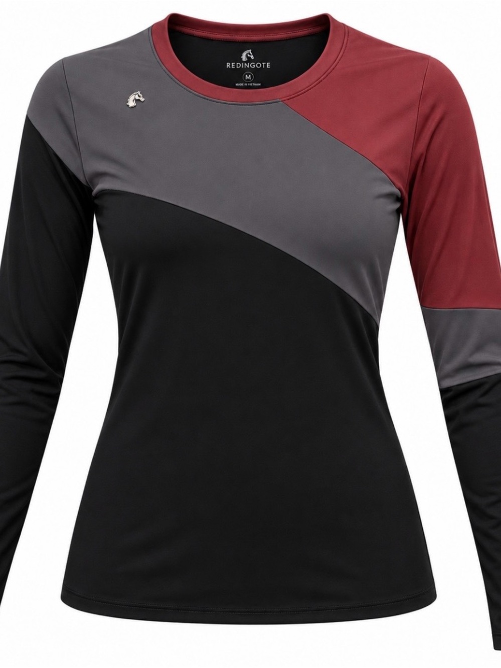 Redingote Equestrian Riding Shirt Colorblock Large Long Sleeve Horse Show Top